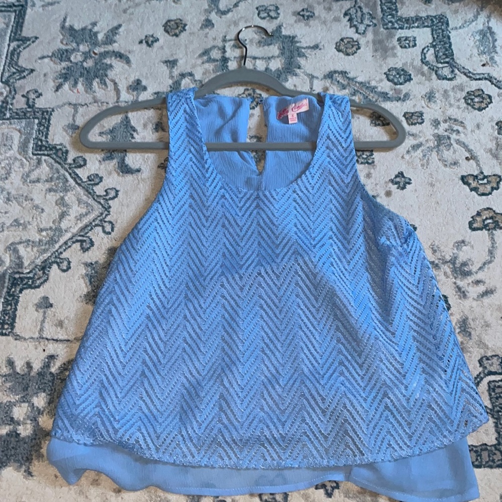 Blue Sleeveless Top